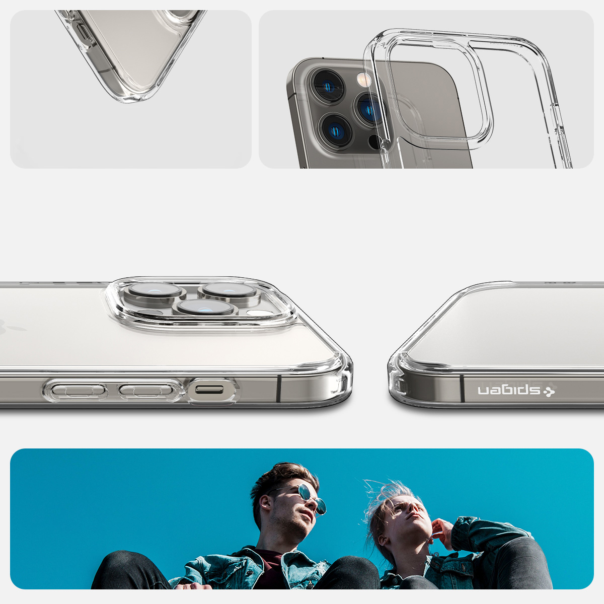 Etui pancerne Spigen Crystal Hybrid do iPhone 14 Pro